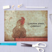 ルースターヴィンテージアンティークテクスチャタイポグラフィファーム 薄葉紙 (クラフト)