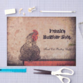 ルースターヴィンテージアンティークテクスチャファームカントリー 薄葉紙 (クラフト)