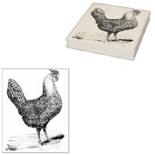 ルースターヴィンテージイラストレーション – 右向き ラバースタンプ (押印)