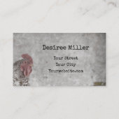 ルースターヴィンテージファームアンティークテクスチャカントリー 名刺 (裏面)