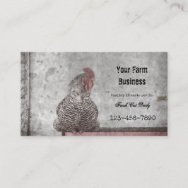 ルースターヴィンテージファームアンティークテクスチャカントリー 名刺