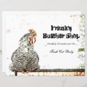 ルースターヴィンテージファームアンティークホワイトテクスチャカントリー (正面/裏面)