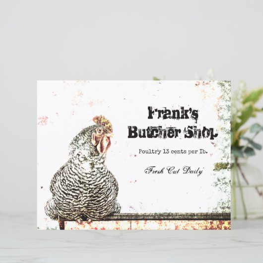 ルースターヴィンテージファームアンティークホワイトテクスチャカントリー (スタンド正面)