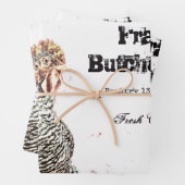 ルースターヴィンテージファームアンティークホワイトテクスチャカントリー ラッピングペーパーシート (インサイチュ)