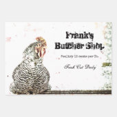 ルースターヴィンテージファームアンティークホワイトテクスチャカントリー ラッピングペーパーシート (正面)