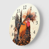 ルースター写真136 ラウンド壁時計 (傾斜)