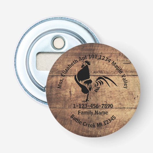 ルースター失ったシルエットファミリーホームアドレス 栓抜き (正面)