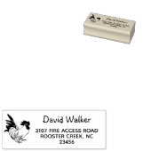 ルースター差出人住所ゴムスタンプ ラバースタンプ (押印)