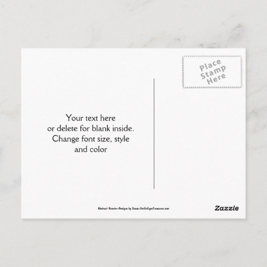 ルースター抽象芸術自然ありがとうはがき ポストカード (裏面)