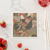 ルースター日本のズ絵画ズ2017年の紙 スタンダードカクテルナプキン (インサイチュ)