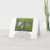 ルースター空白のノートカード サンキューカード (裏面)