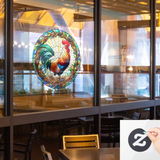 ルースター窓が固執 ウィンドウサイン (レストラン窓)