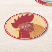 ルースター紙コースター ラウンドペーパーコースター (アングル)