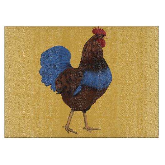 ルースター絵画のカスタム板 カッティングボード (正面)