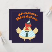 ルースター誕生日 カード (正面/裏面インサイチュ)