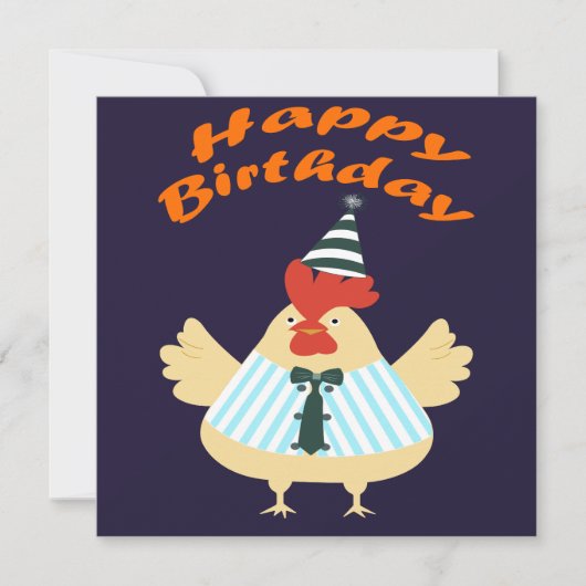 ルースター誕生日 カード (正面)