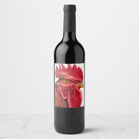 ルースター顔 ワインラベル (正面)