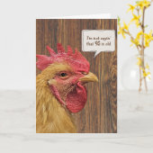 ルースター95th誕生日ユーモア カード (黄色い花)