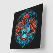 ルースター  スクエア壁時計 (傾斜)