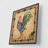 ルースター スクエア壁時計 (傾斜)