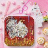 ルースター チキン 9インチ 角型 紙皿 セット (パーティー)