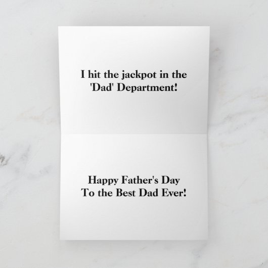 ルースター・ファーザー・デイ・カード カード (内部)