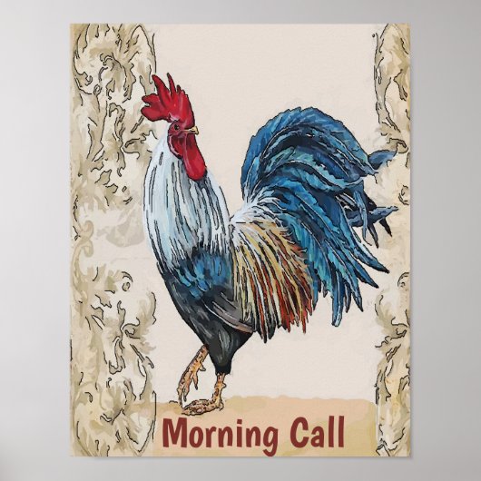 ルースター、ブルーヘン、編集文字ポスター ポスター (正面)