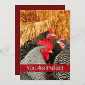 ルースター&ヘンズカントリーウエディング招待状 招待状 (正面/裏面)