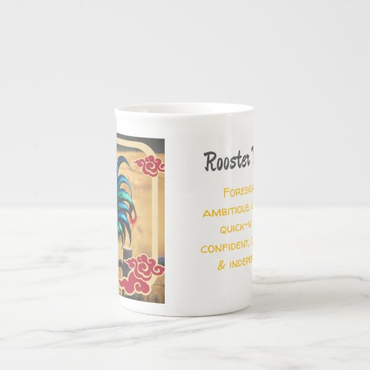 ルースター – 中国の〔占星術の〕十二宮図 ボーンチャイナマグカップ (正面)