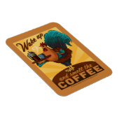 ルースター – 目覚めてコーヒーの匂いを嗅ぐ マグネット (右側)