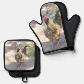 ルースター 鍋つかみ&鍋敷きセット (正面/裏面)