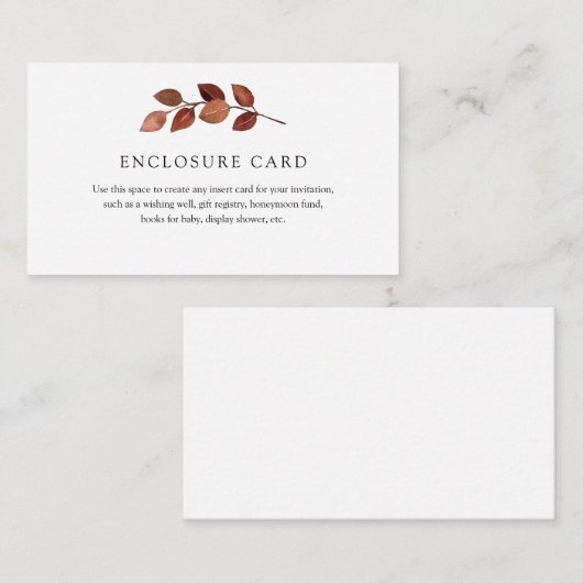 ルースチック オータム ブランチ エンクロージャー カード (正面/裏面)