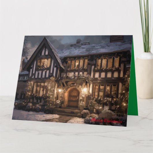 ルースティックなクリスマスの魔法 カード (正面)