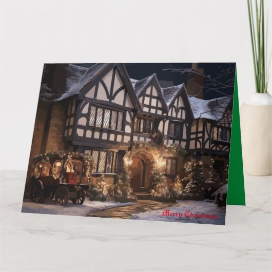 ルースティックなクリスマスの魔法 カード (正面)