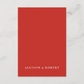 ルースティックなホーリーの枝のクリスマス ウェディング エンクロージャーカード (裏面)