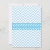 ルースティックな冬のベイビーシャワー 青い雪の結晶 招待状 (裏面)