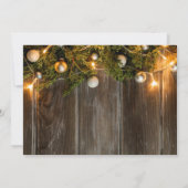 ルースティックな松ぼっくりと枝のクリスマスイブパーティー 招待状 (裏面)