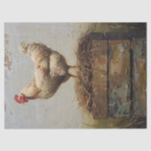 ルースティックな鶏と巣のデコパージュ 薄葉紙 (正面)