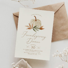 ルースティックウォーターカラー パンプキン フレンズギビング ディナー 招待状