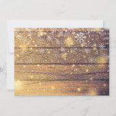 ルースティックウッドの雪の結晶 クリスマスの写真 シーズンカード (裏面)