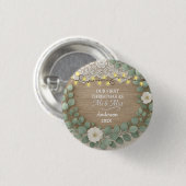 ルースティックウッド＆ユーカリ Mr. & Mrs. クリスマス 缶バッジ (正面&裏面)