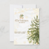 ルースティッククリスマスツリーの招待状 | エレガント＆コージー 招待状 (裏面)
