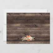 ルースティックパンプキン秋のリハーサルディナー 招待状 (裏面)