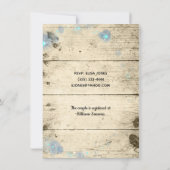 ルースティックホタルとストリングライトの結婚式の披露宴 招待状 (裏面)