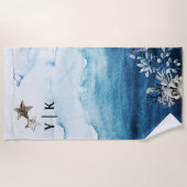 ルースティック オーシャン | ヒトデ ビーチ タオル (正面)