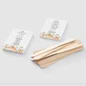 ルースティック オータム ウェディング プログラム ファン | かぼちゃ & フローラル (組立なし)