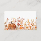 ルースティック オータム パンプキン ハウ メニー キッス ブライダル ゲーム エンクロージャーカード (裏面)