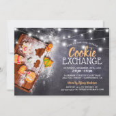 ルースティック コOKIE 交換 クリスマス パーティー 招待状 (正面)