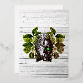 ルースティック ハロウィン ゴシック ウィッチウッド ファンタジー 箔招待状