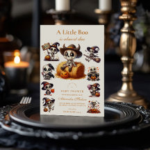 ルースティック ハロウィン スケルトン ベイビー シャワー